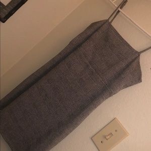 Plaid mini body con dress